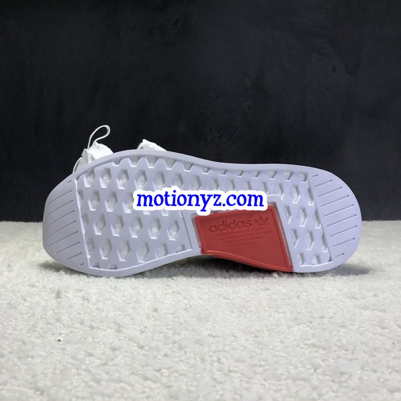 Real Boost Adidas Originals NMD R2 Primeknit White Red